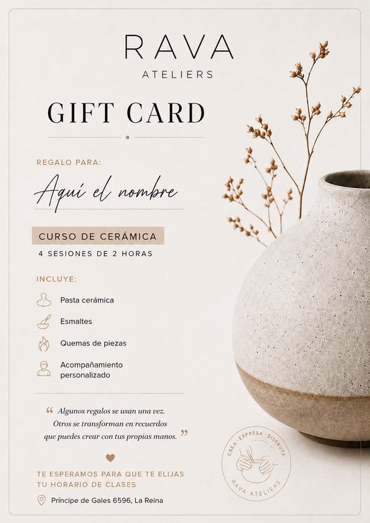 GIFTCARD TALLER DE CERAMICA