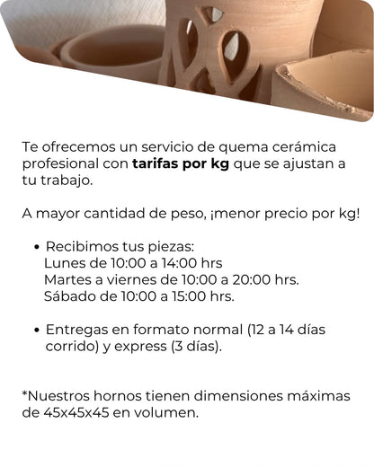 SERVICIO DE QUEMA CERÁMICA