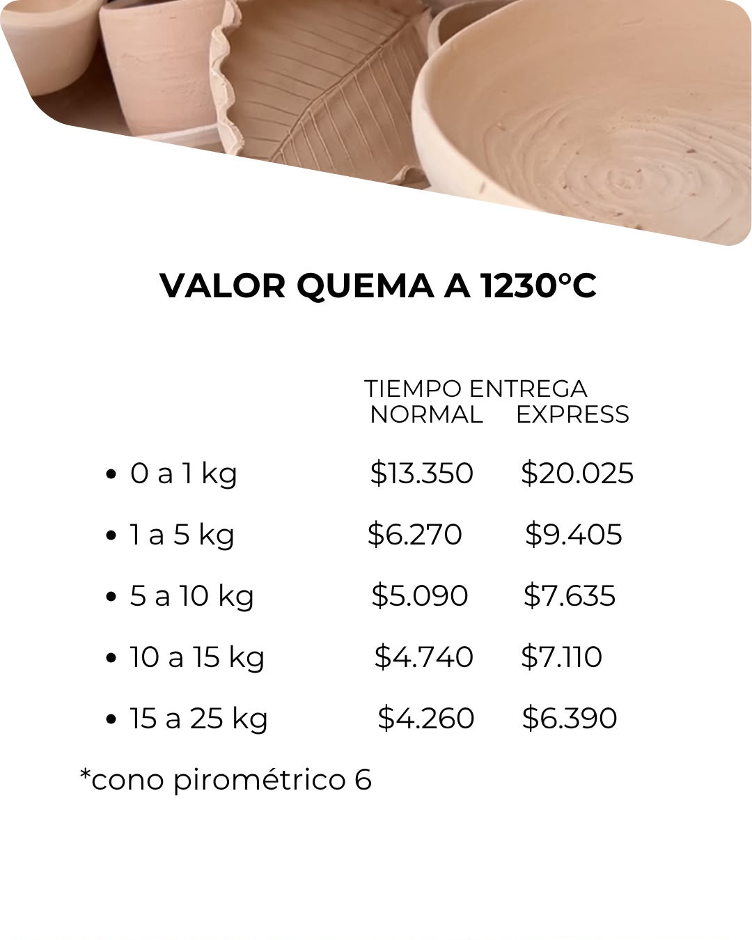 SERVICIO DE QUEMA CERÁMICA