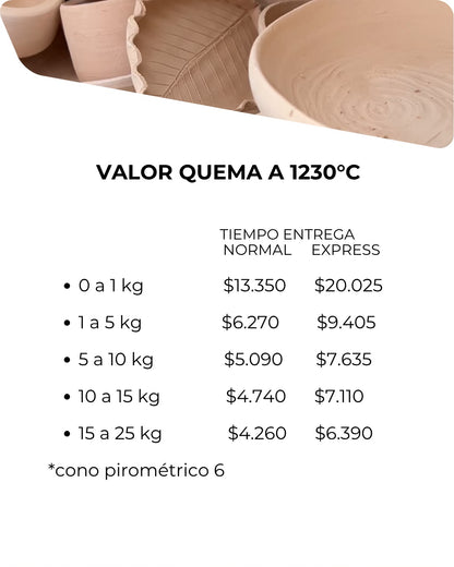 SERVICIO DE QUEMA CERÁMICA